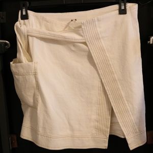 Free People white wrap skirt